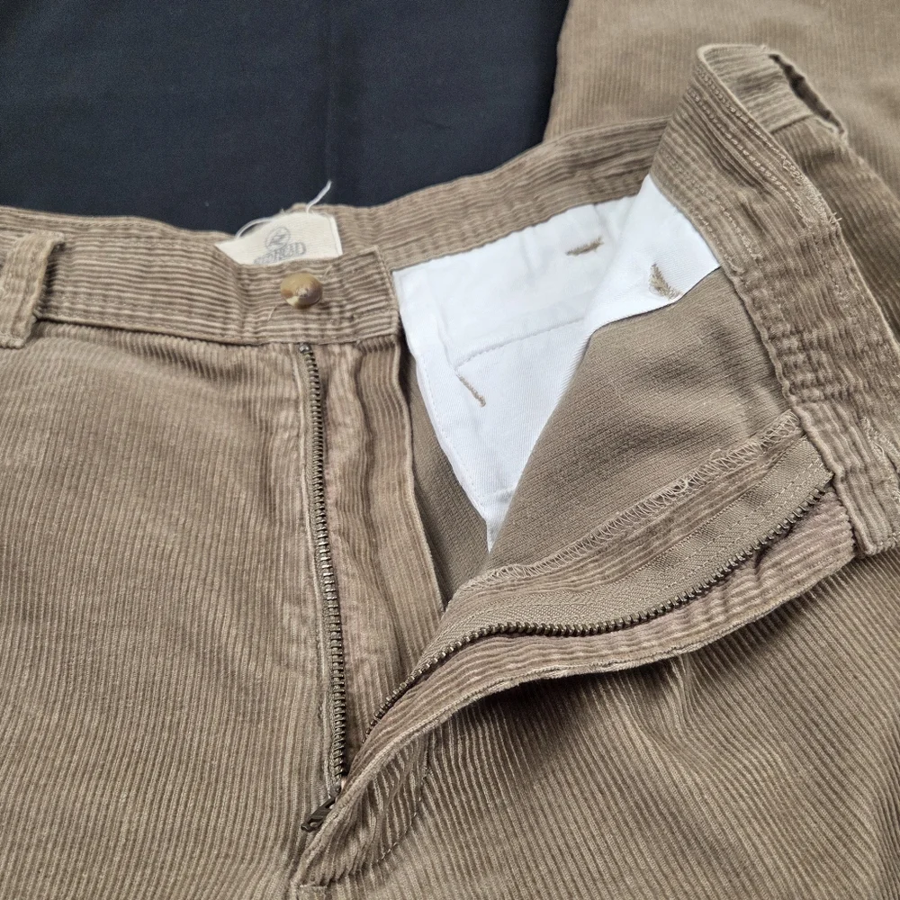 Redhead Corduroy Pants Mens 38x30 Tan Relaxed Fit Straight Leg 100% Cotton